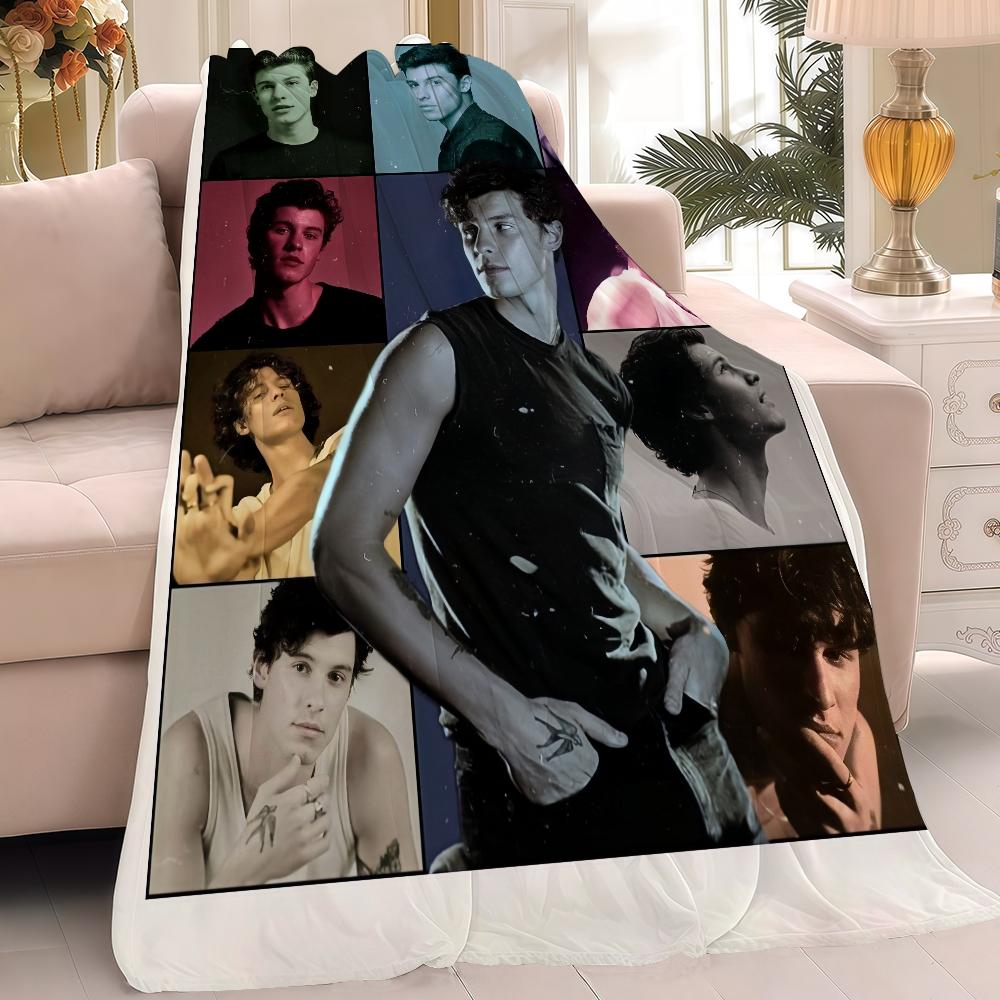 Singer S-Shawns Cool M-Mendes Blanket Warm And Soft Suitable For Bedroom Living Room Sofa Bed Office Travel Camping