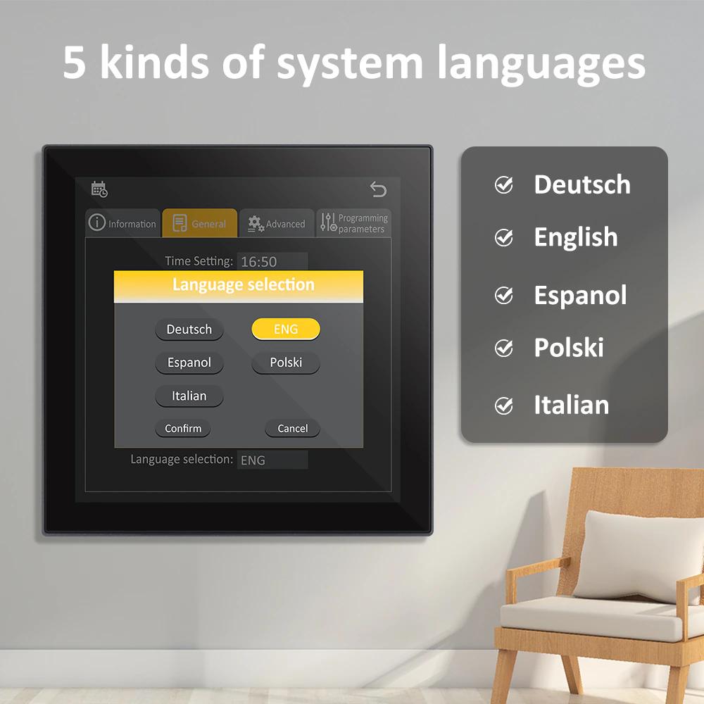 HYT001 Tuya WiFi Smart Thermostat Customizable UI Icons Programmable Color Screen for Underfloor Heating