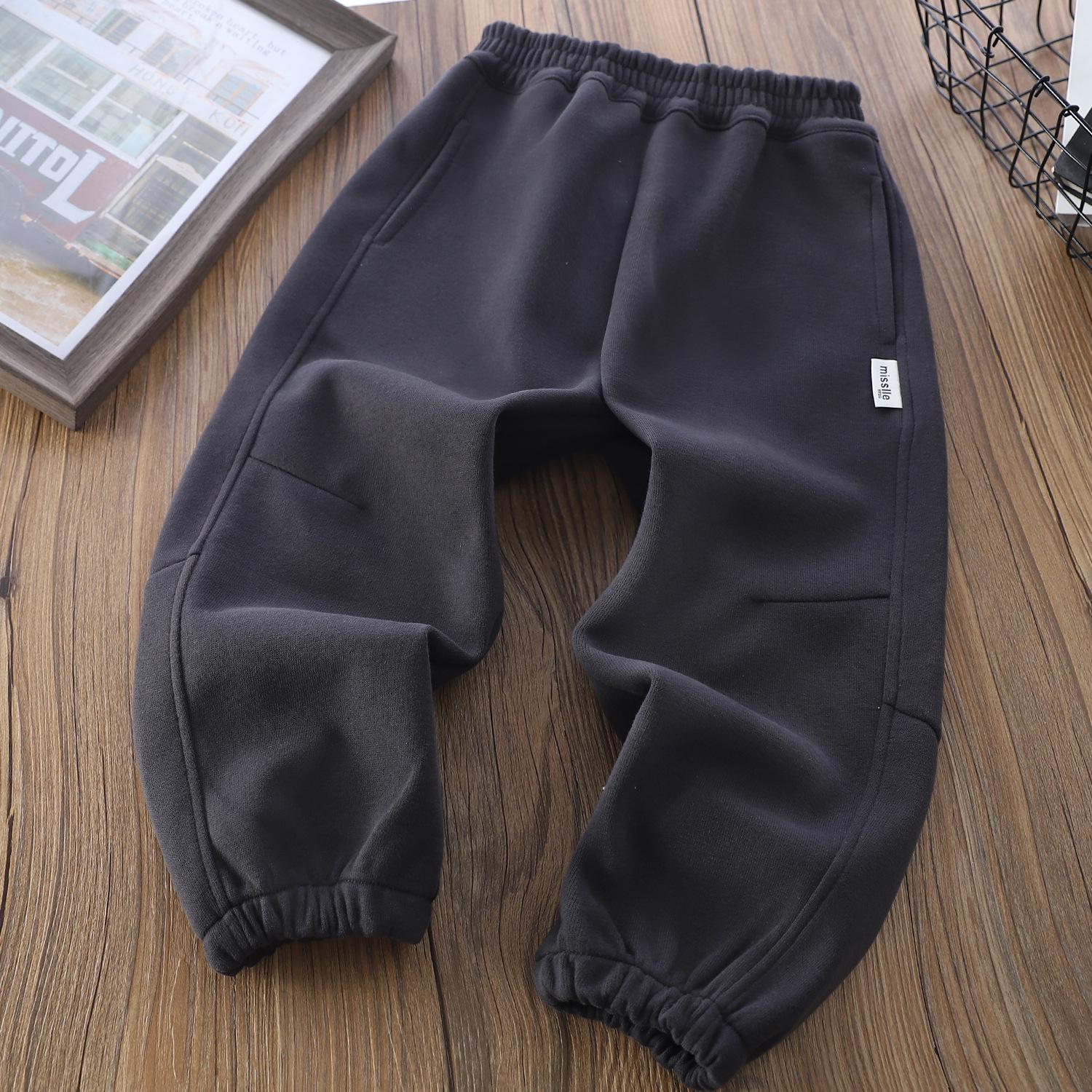 

Повседневные осенние спортивные штаны для мальчиков в корейском стиле 2025 - Универсальная спортивная одежда для старших и средних детей 130 cm темно-серого