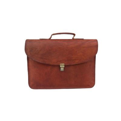 Goat Leather Laptop Sleeve Bag MacBook Briefcase A4 Folder Handbags
