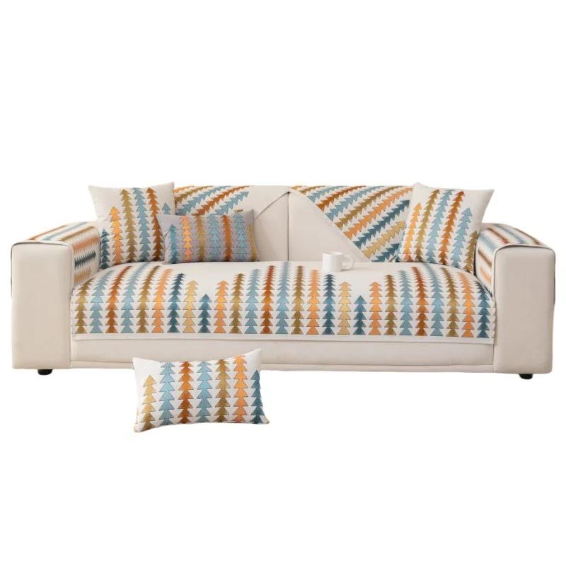 Sofa Cushion Prevent Cat Scratching Non-slip Bohemian Sofa Cover Chenille Four Season Universal Cover Sofa