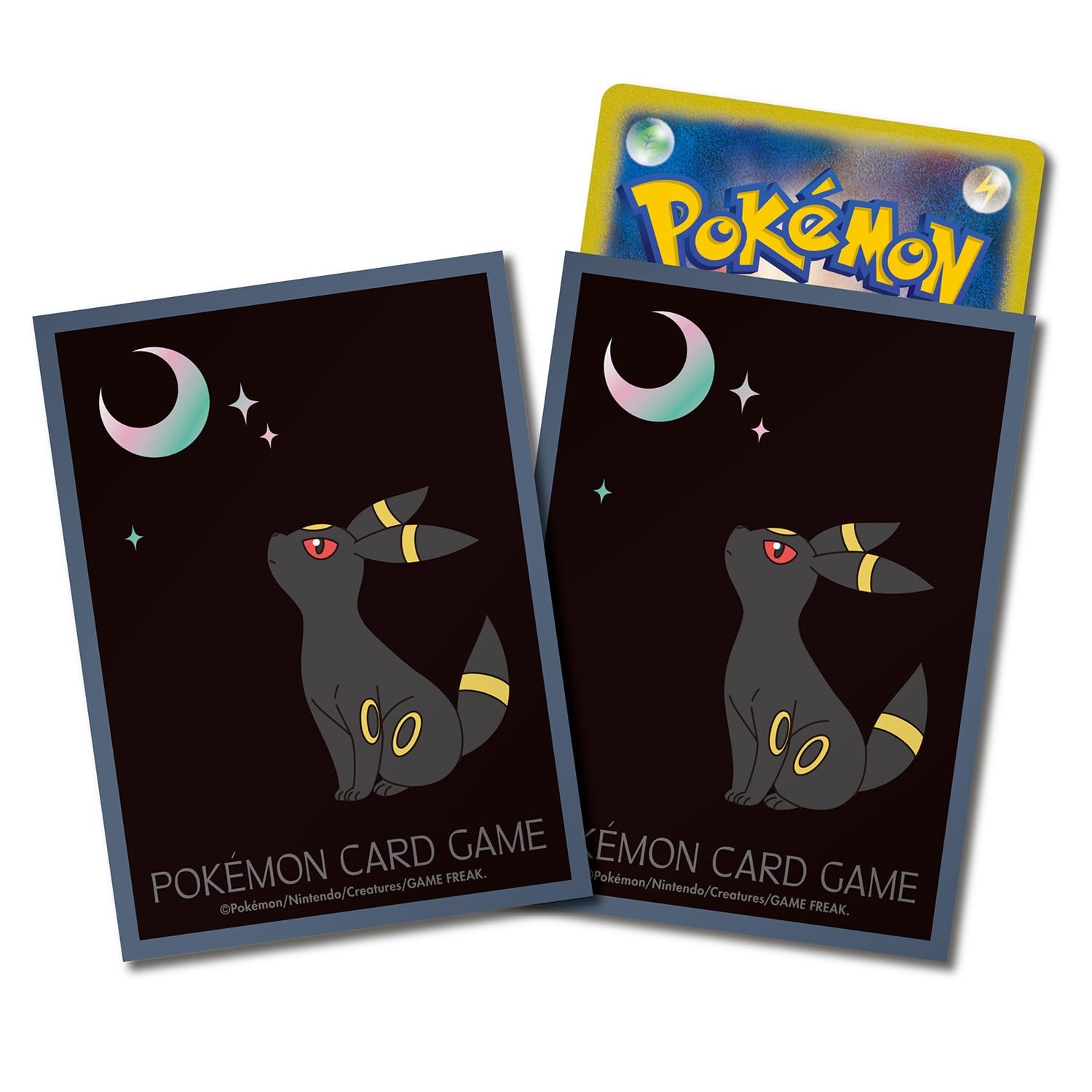 

Pokemon Center Original Pokemon Card Game Deck Shield Premium Gloss Moonlight and Blackie [Gray]