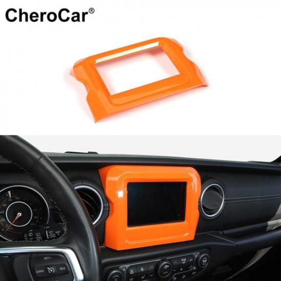 Central Control Navigation GPS Panel Trim Cover For 18+ Jeep Wrangler JL Rubicon
