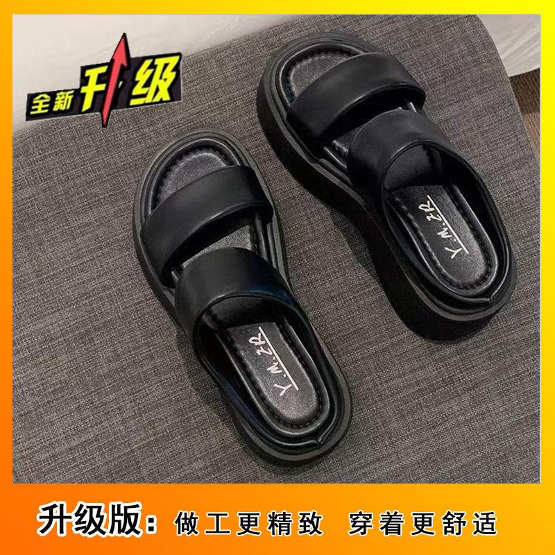 

Модные уличные сандалии на высокой толстой подошве, французские высококлассные тапочки, женская летняя уличная обувь с юбкой, новинка 2024 35