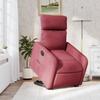 Electric Recliner Chair with Rising Assistance Burgundy Fabric