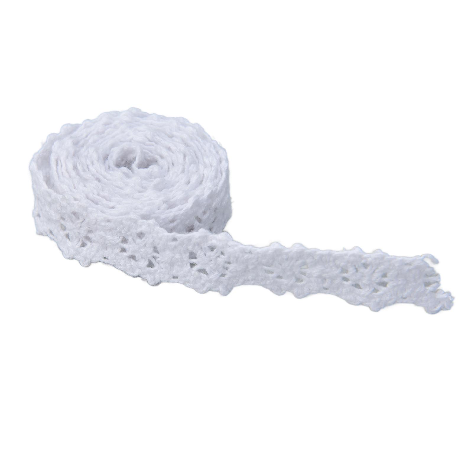 

Кружевная лента 20 ярдов ширина 1,5 см ретро стиль сенсорный комфорт приятный на ощупь кружевной дизайн для одежды обувь белый