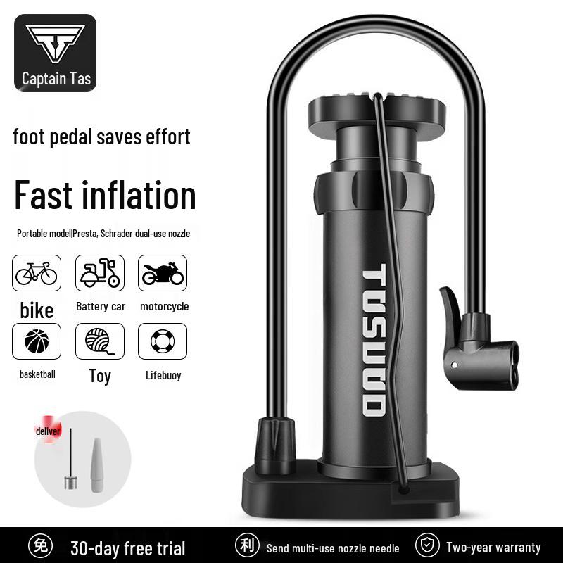 Universal High-Pressure Foot Pump for Bicycles, Cars, Motorcycles, and Sports Equipment