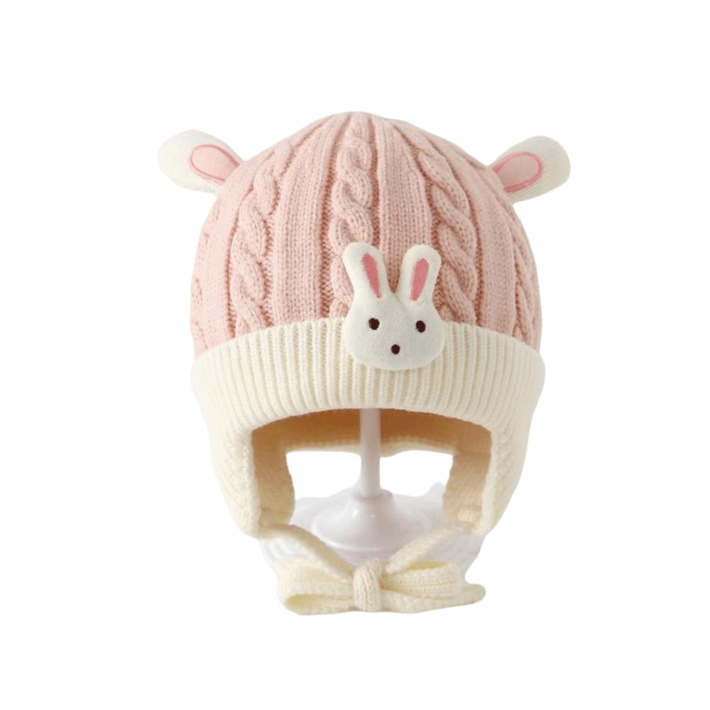 Breathable Toddler's Plush Knitted Hat 6-36 Months Kids Ear Protection Hat  Winter Season