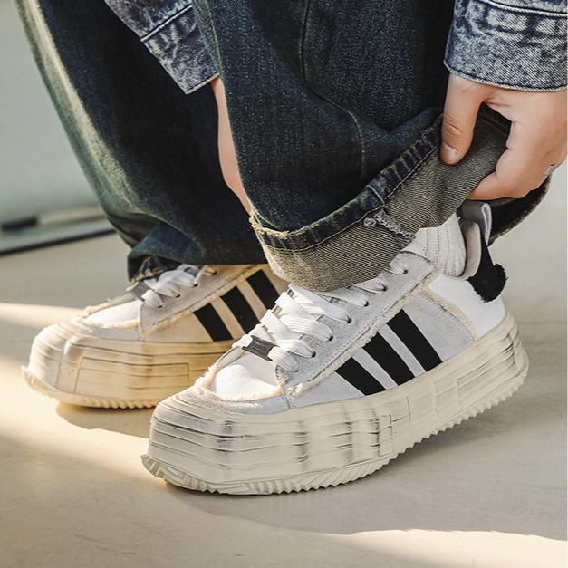 Danjianji same style old canvas shoes women's platform 2024 new spring versatile couple niche dirty shoes board shoes