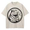 Cotton Vintage Washed YK Funny Smoking Capybara T Shirt  Fashion Men Retro Cool Meme Oversize Loose Acid Wash Tees Shirts
