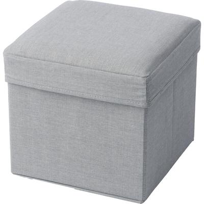 GUDEE Storage Stool, 30cm High, Stylish Folding Ottoman, ALFIO Storage Ottoman (Blue)