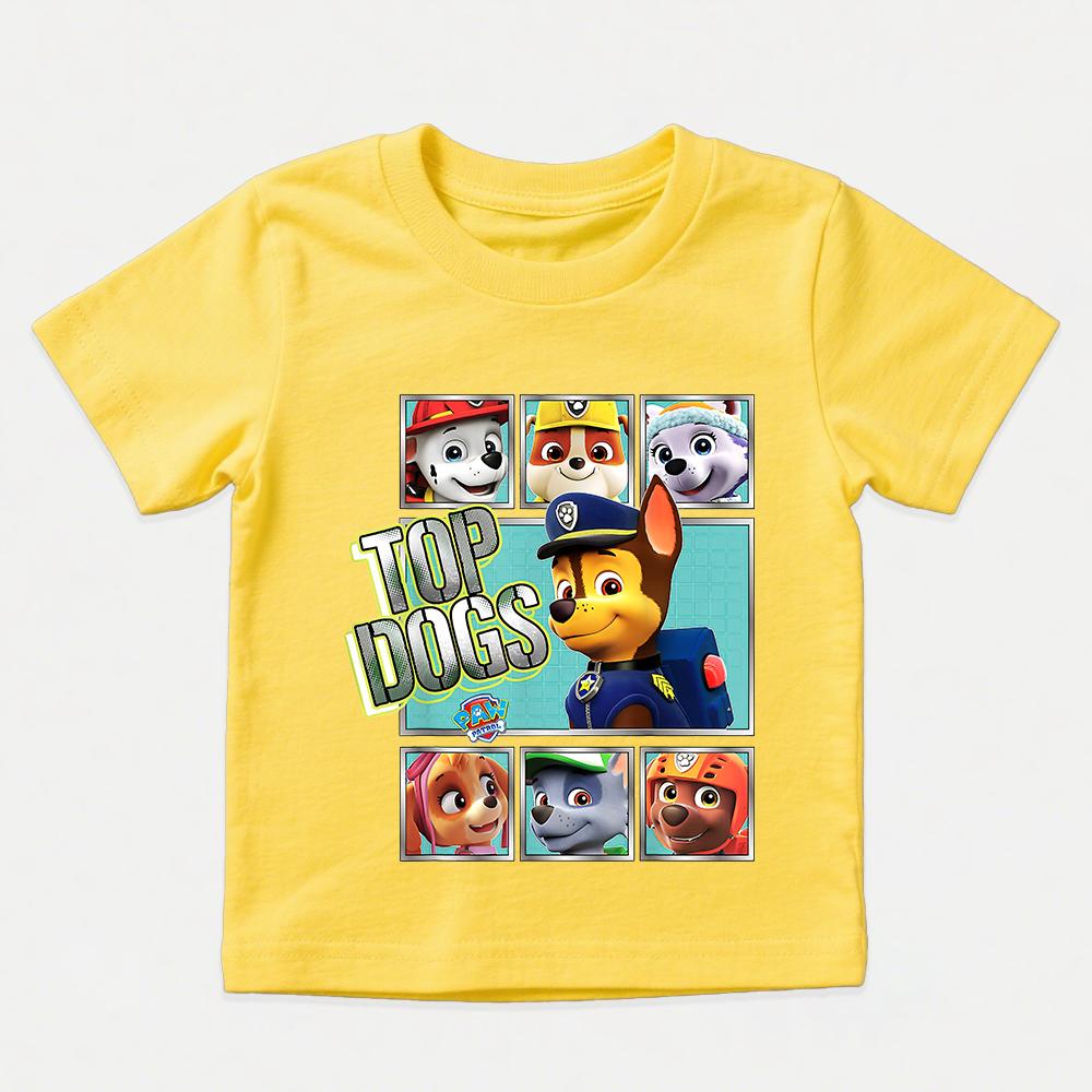 Paw Patrol Graphic Tee for Children Casual Cotton T Shirt Boys Girls Everyday Wear Soft Breathable