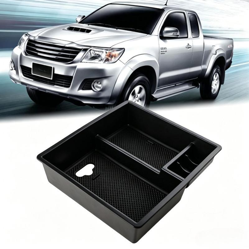 Car Armrest Storage Box for Toyota Fortuner HLUX 2004-2015 2015- Center Console Organizer Container Coin Tray Accessories