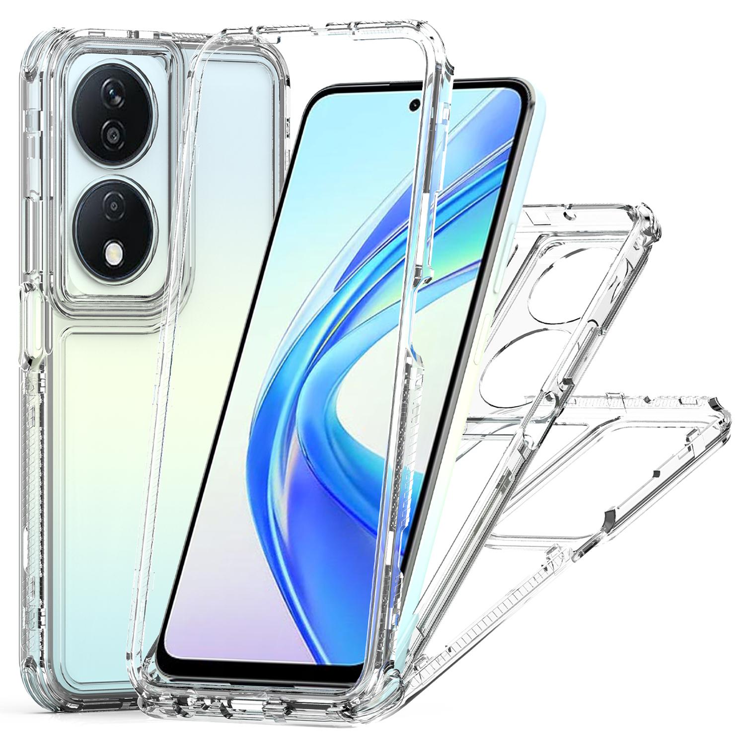 

Для Honor 90 Smart/X7b 4G Чехол Акрил+ТПУ 3-в-1 Прозрачная накладка на телефон A