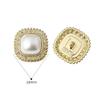 Luxury Hollow Out Pearl Rhinestone Metal Buttons 2Pcs for DIY Sewing Suit Dress Bag Decor Accessory