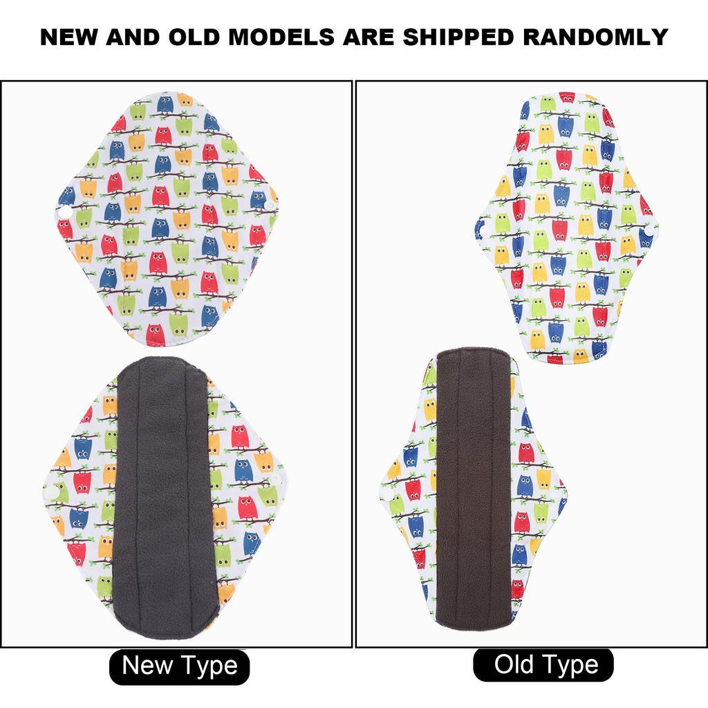 9 Types Women Reusable Washable Panty Liner Bamboo Charcoal Cloth Sanitary Menstrual Mama Pad