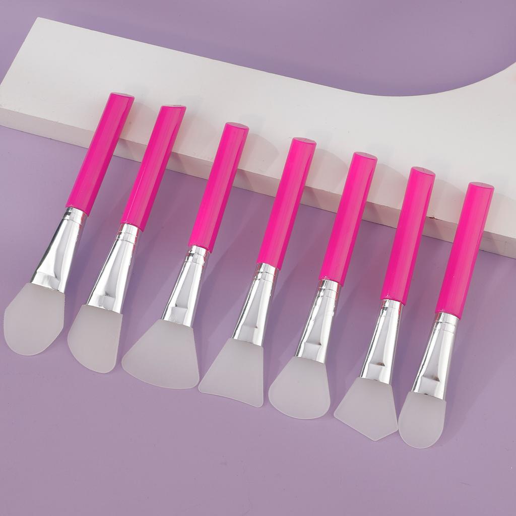 Slant Tail Rod Soft Head Silicone Mask Brush Hydrotherapy Application Mud Film Face Application Silicone Beauty Salon Film Adjustment Brush