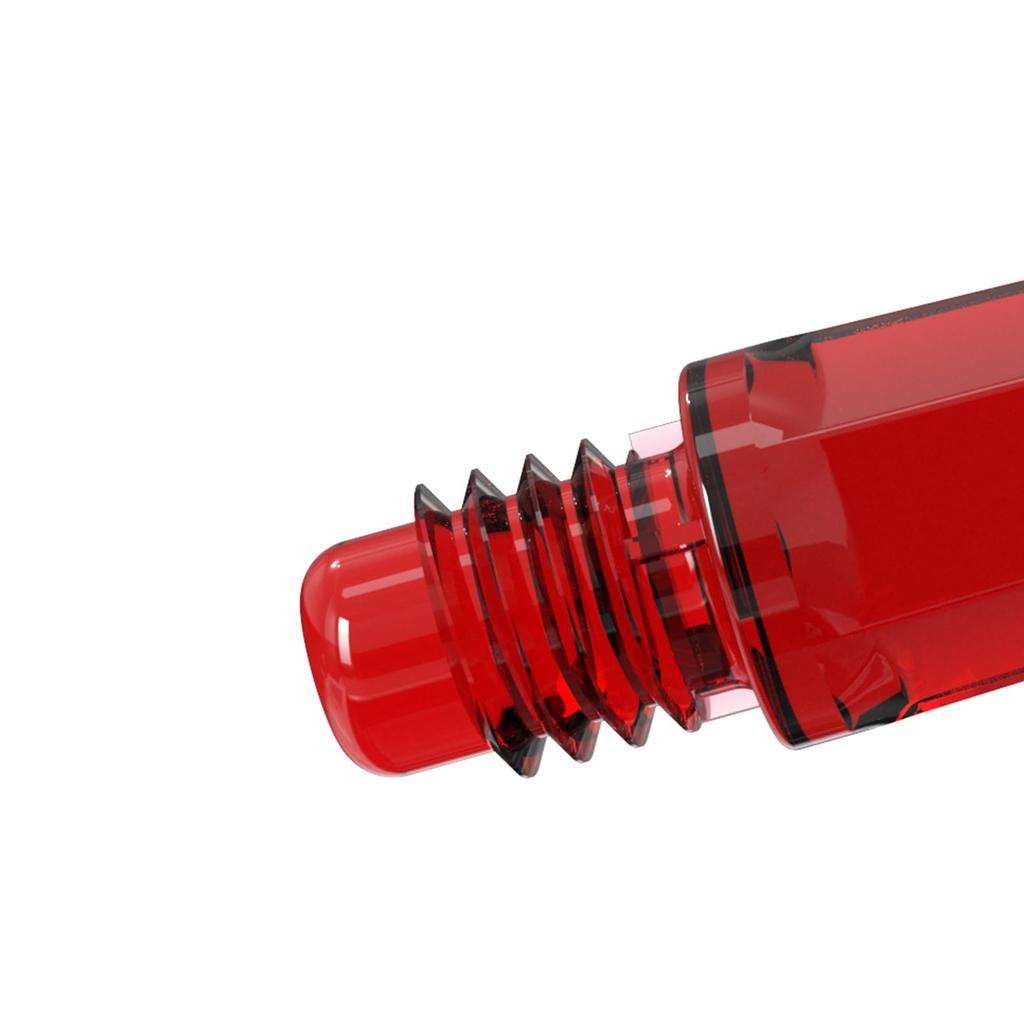 CUESOUL ROST 77 Aripioare Transparente Dintr-o Bucată, Formă Aripă Mare, Set de 3, Aripioare Roșu Transparent cu Logo Galben, Mărime Medie (CS-77-4T-M)