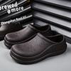 Fashion Men Chef Shoes Man Summer Beach Slippers Water proof Oil proof Kitchen Shoes Non slip Garden Clogs Hotel Work Shoe EVA Sandal