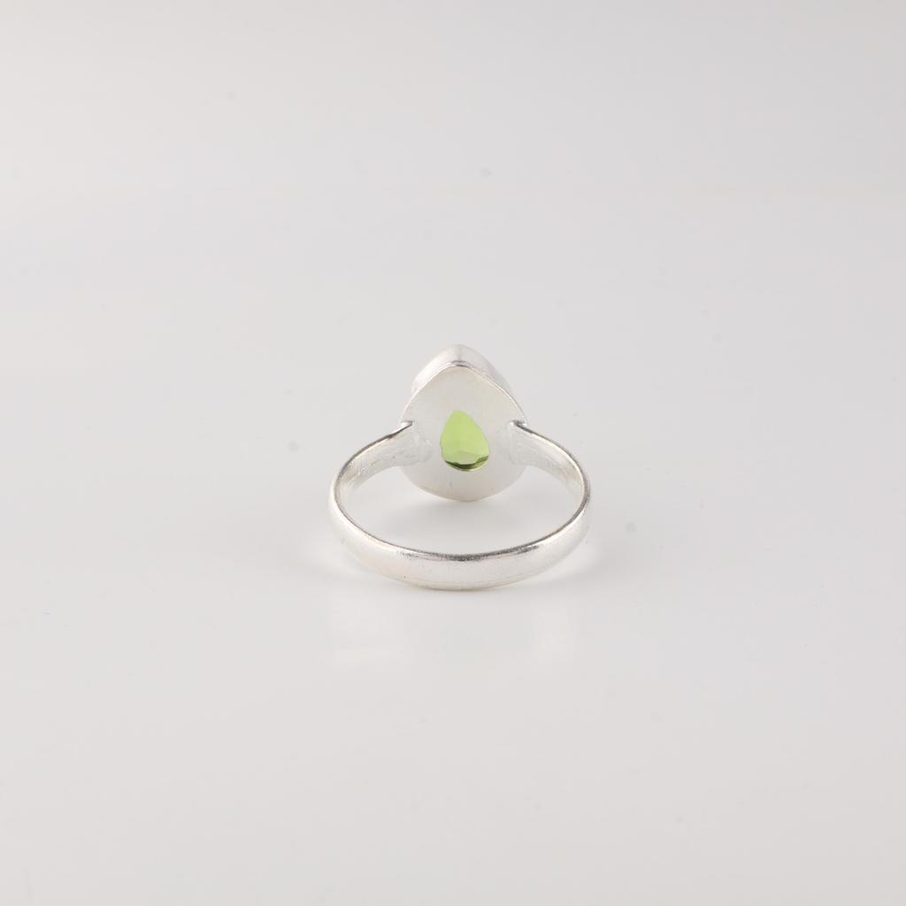 Peridot Gemstone 925 Sterling Silver Handmade Jewelry Women Ring Gift For Mother RR-76-8