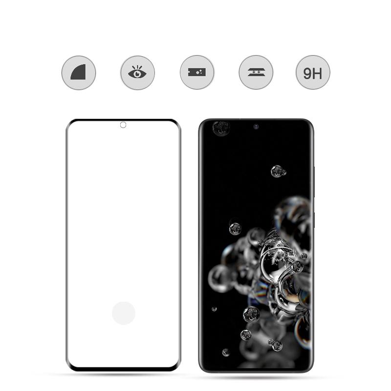 

MOCOLO for Samsung Galaxy S20 Ultra 3D Curved Full Screen Full Glue Tempered Glass Screen Protective Film [Support Ultrasonic Fingerprint Unlock] Type A