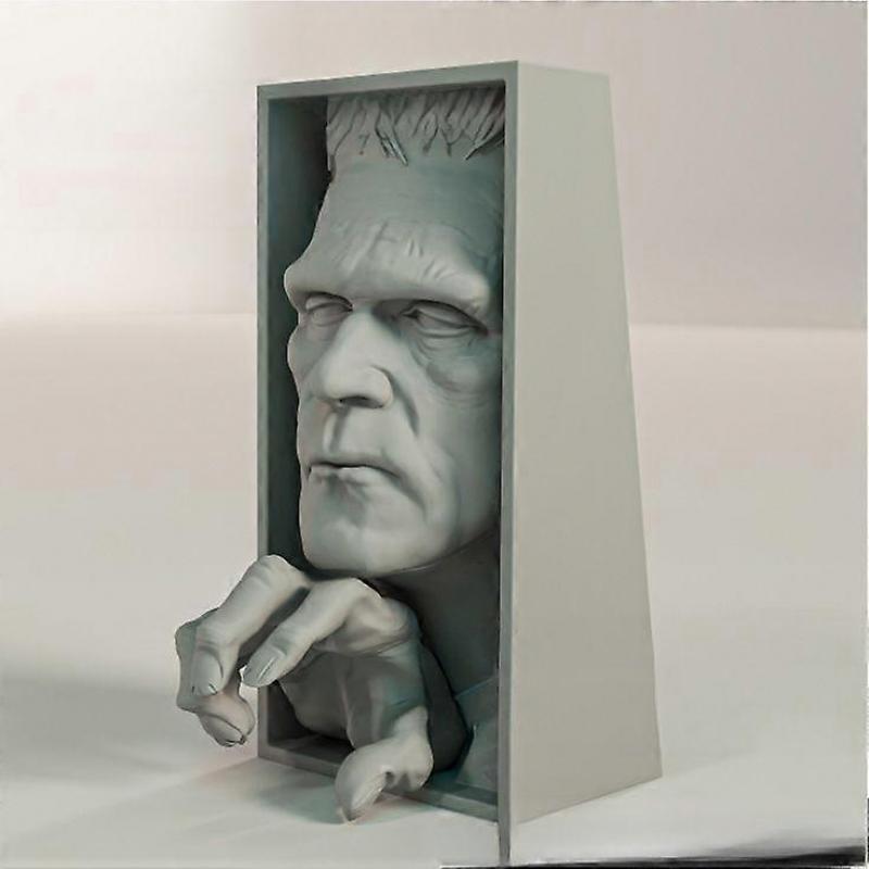 Frankenstein Buchstützen Bücherregal Dekoration Halloween Horror Hand Dekoration