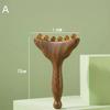 Manual Gua Sha Massage Comb for Facial Meridian Therapy with 1 Horn Ball Sandalwood Handle Beauty