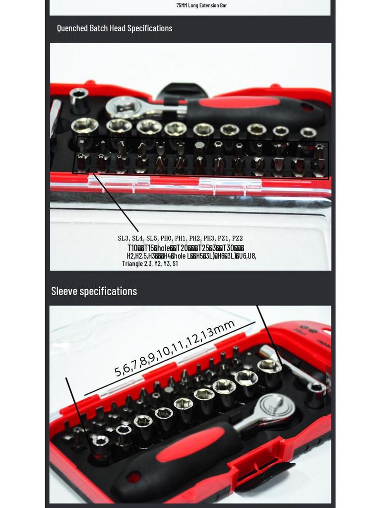 Multifunctional Ratchet Wrench & Socket Repair Tool Set