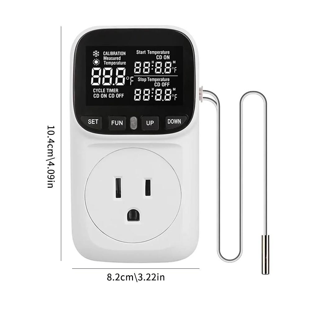 Digital Display Smart Thermostat Fish Tank Touch Screen Regulation Socket Temperature For Pet A C2A2