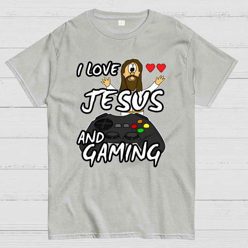 I Love Jesus And Gaming Cotton Summer Casual Cool Loose T-Shirt