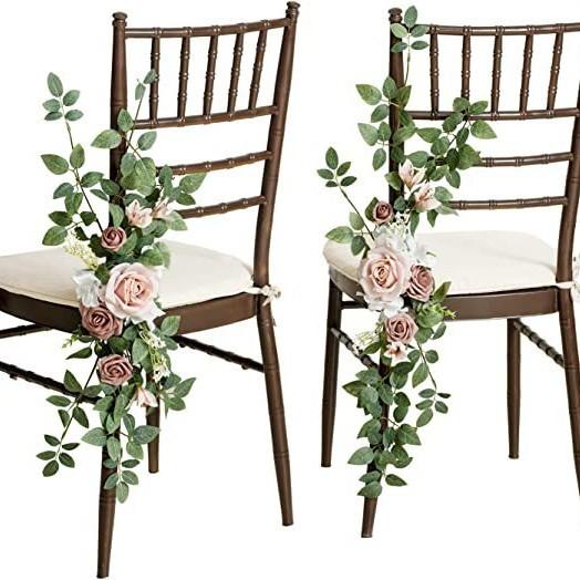 Wedding Gift Chair Back Flower Simulation Flower Kit European And American Outdoor Festival Decoration Background Direct Supply