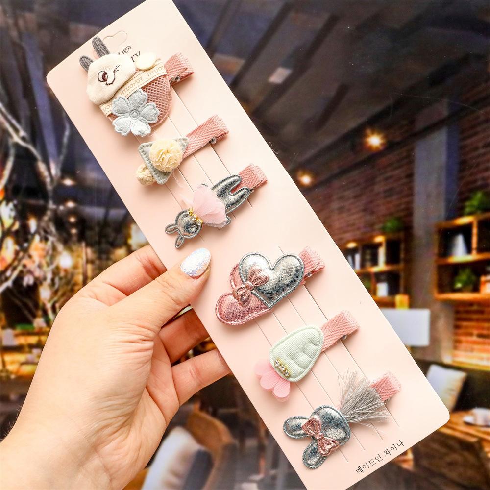Kawaii Cartoon Princess Children Hairpins Set Girls Kids Flower Hair Clips Pin Accessories Barrettes Hairclip Headdress Headwear