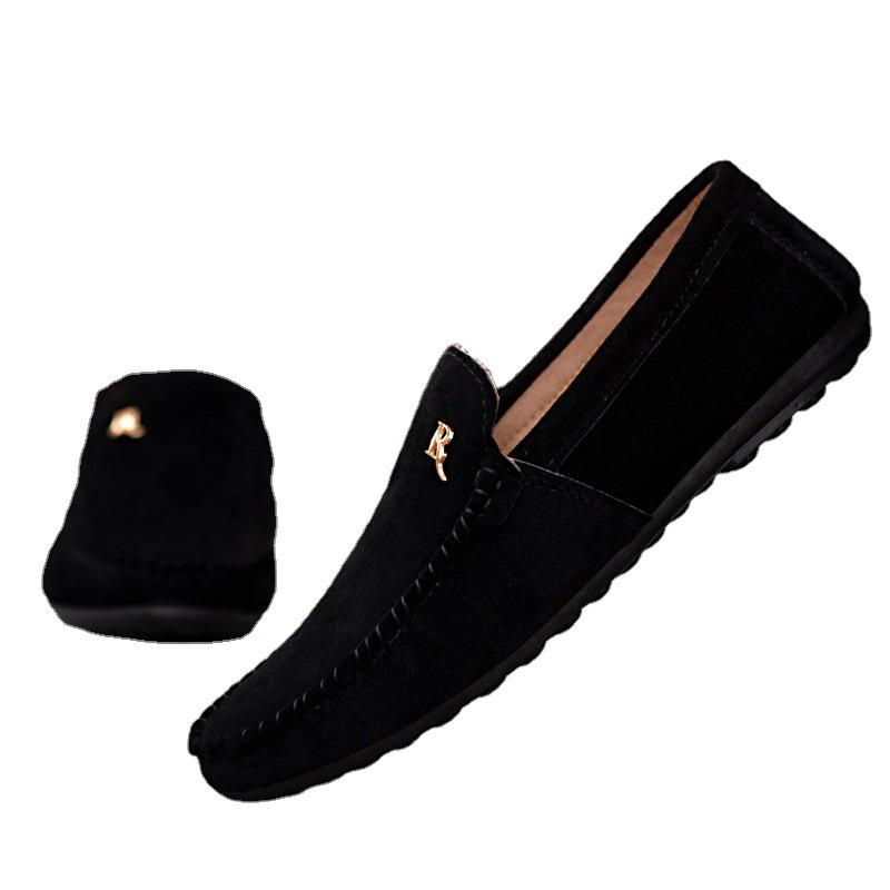 Men's Korean Style Slip-On Loafers – Trendy, Casual, Non-slip Cloth Driving Shoes