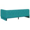 Corner Bed Frame Turquoise 100 X 200 Cm Velvet