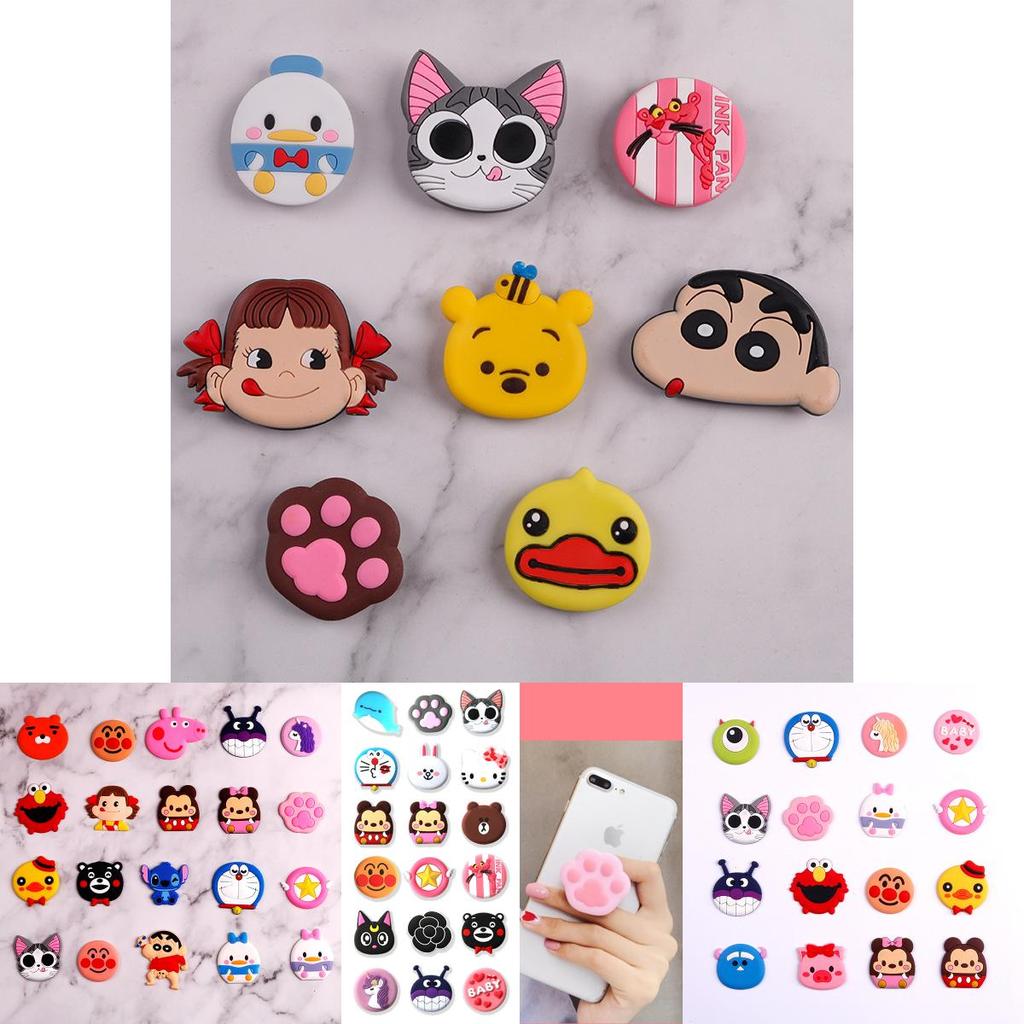 3d Fashion New Silicone Cartoon Cute Telescopic Phone Air Bag Bracket For Iphone