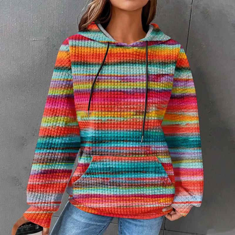 3D Printed Checkered Oversized Sweatshirt Women Streetwear Casual Crewneck Long Sleeve Top S-5XL