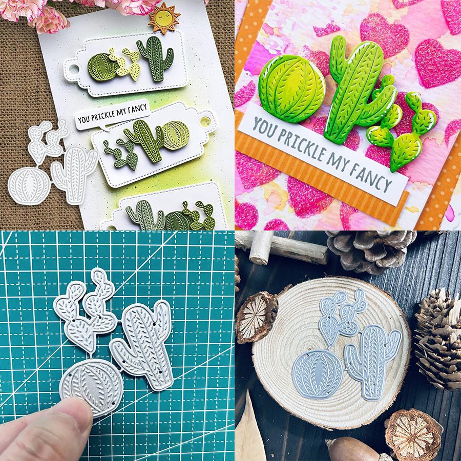 Kaktus Metall Stanzformen Schablone für DIY Scrapbooking Fotoalbum Prägepapier Karten Basteln Stanzteile