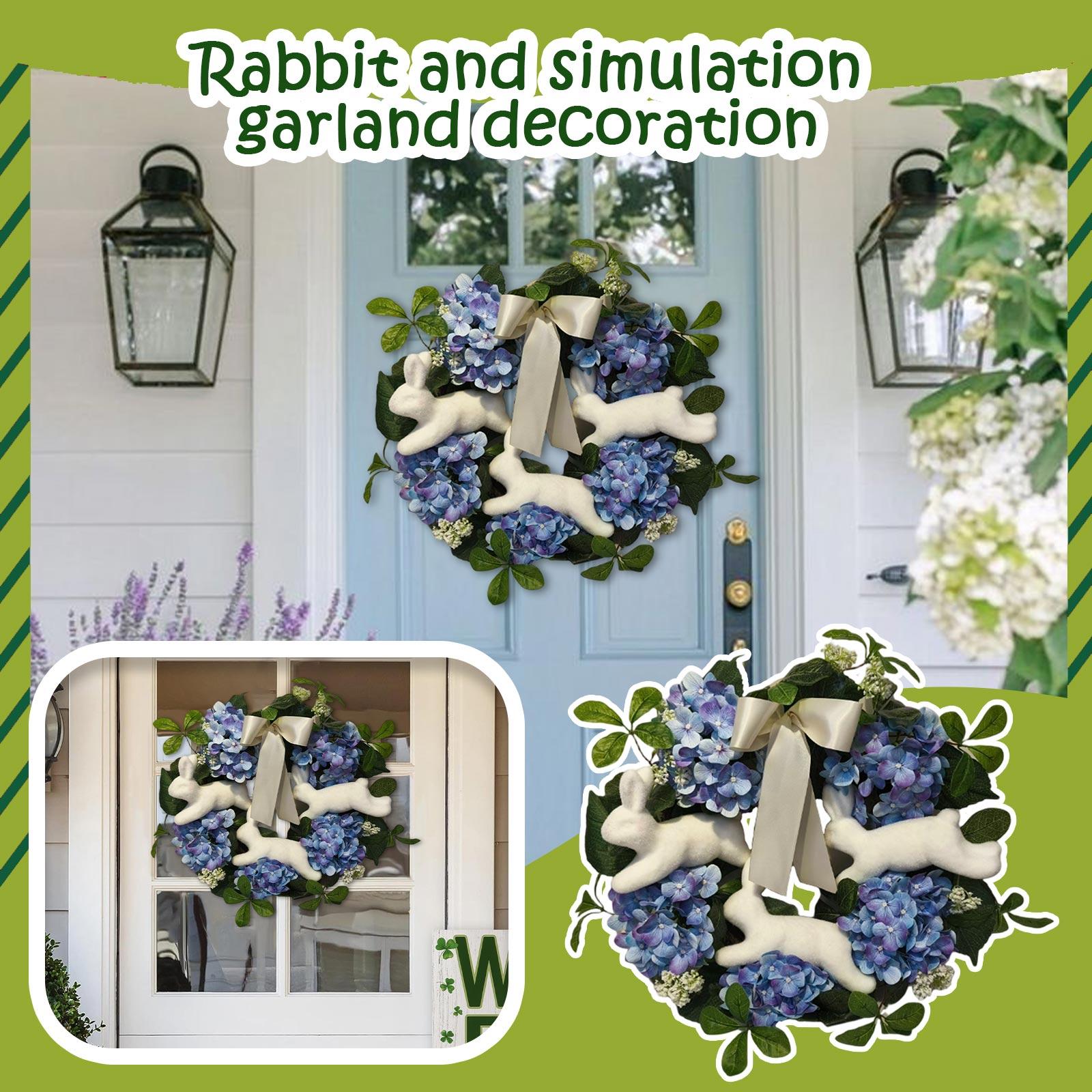 50cm And Artificial Flower Wreath, In Blue And , With An Easter Theme. One Size
