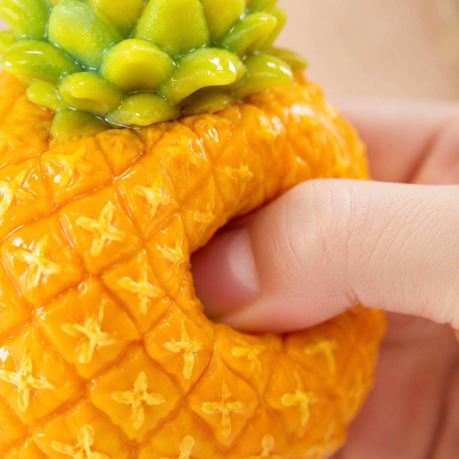 

Pineapple Shaped Soft Fabric Sensory Toy Squishy for Stress Relief and Sensory Play Durable Material Safe for All Ages One Size жовтий