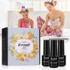 Set Gel Polish Manichiură Anself 6 Culori Adeziv + Strat de Bază + Strat Superior + Strat Superior Mat + Instrumente Manichiură