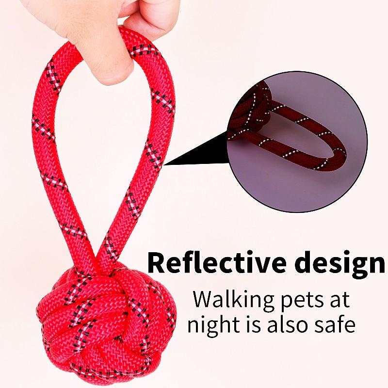 Dog Toy Cotton Ropes Woven Knot Dogs Toy Bite-resistant Knot Rope Toys for Dog Teeth Grinding Chew Proof Toys for Puppy Training