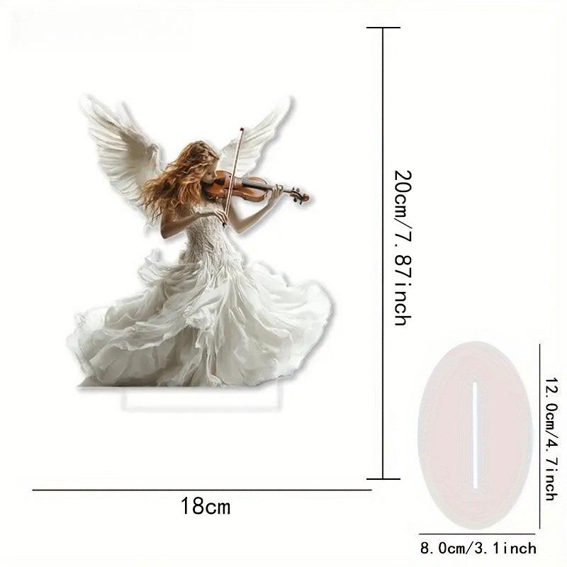Креативный акриловый 2D самолет ангел настольный декор Ангел - 2D плоская акриловая настольная фигурка, настенный декор, украшение на четыре сезона 18*20cm