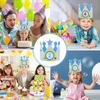 3D Stickers Boys & Girls Adjustable Fabric Crown Gift Party Decoration Birthday 0-9 Replaceable Numbers, party, home, Kids gift
