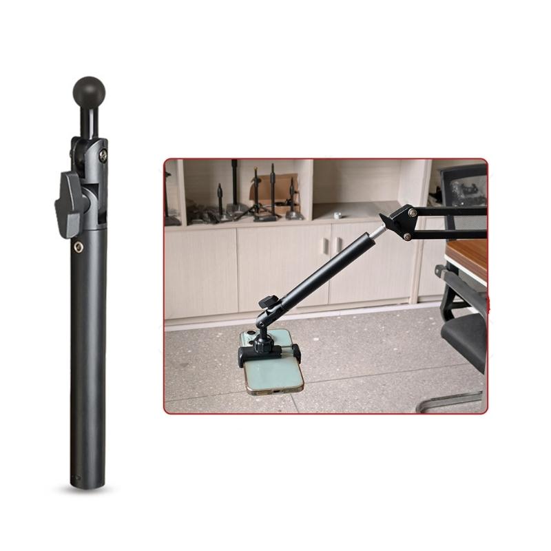 Plastic Microphones Stand Adapter With 3/8 To 17mm Ball Joint Extension Rod For Camera Tripods And Studio Equipment