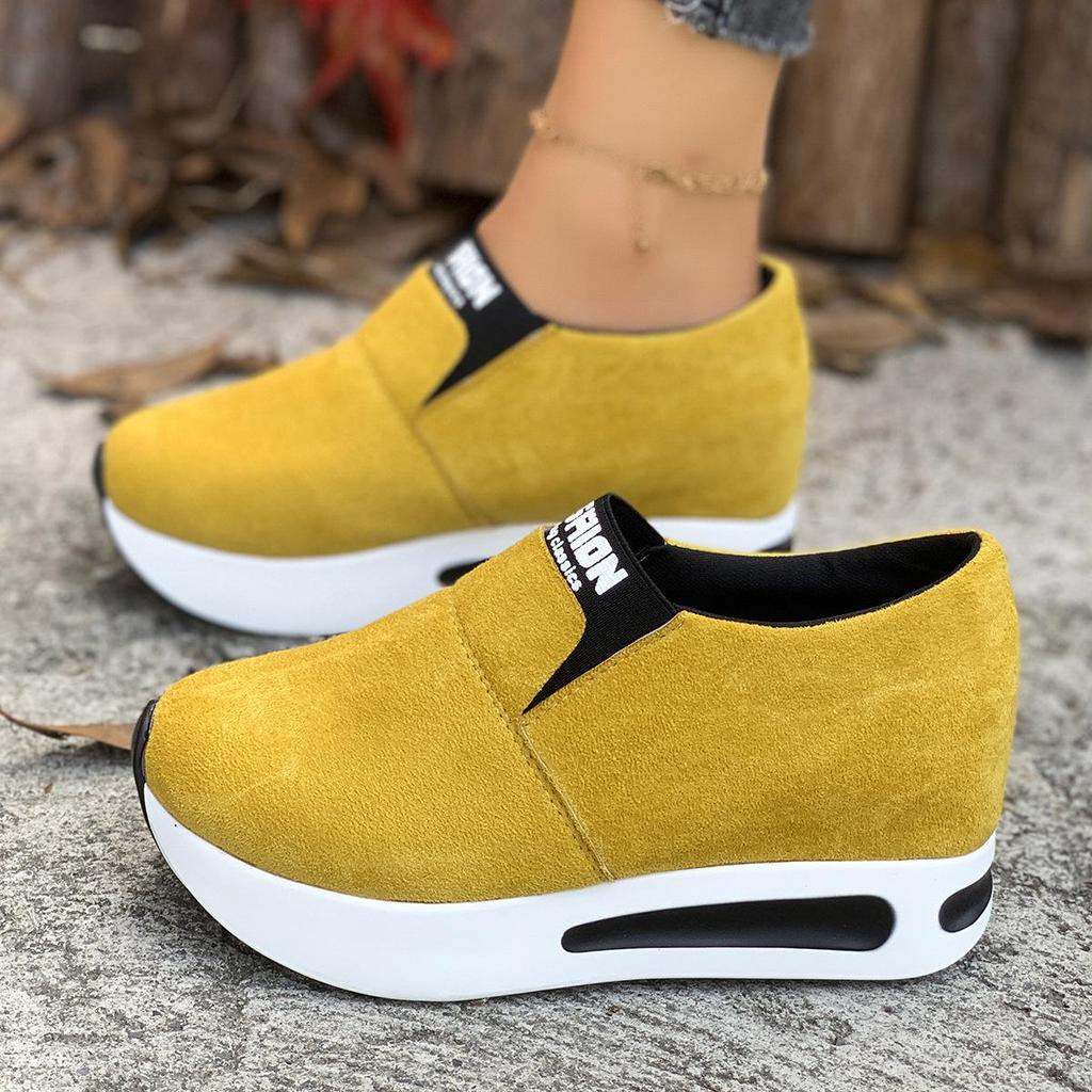 Übergröße Frühling/Herbst Damen Plateau-Loafer: Runde Zehenpartie, Dicke Sohle, Vielseitig & Lässig