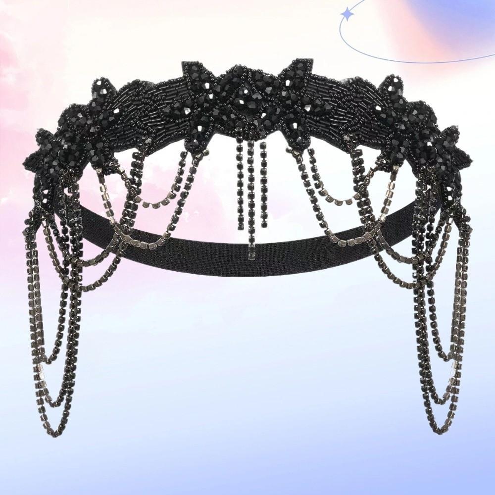 Shiny Flapper Headband Chain Tassel Korean Style Hair Band Bridal Headdress Stage Performance