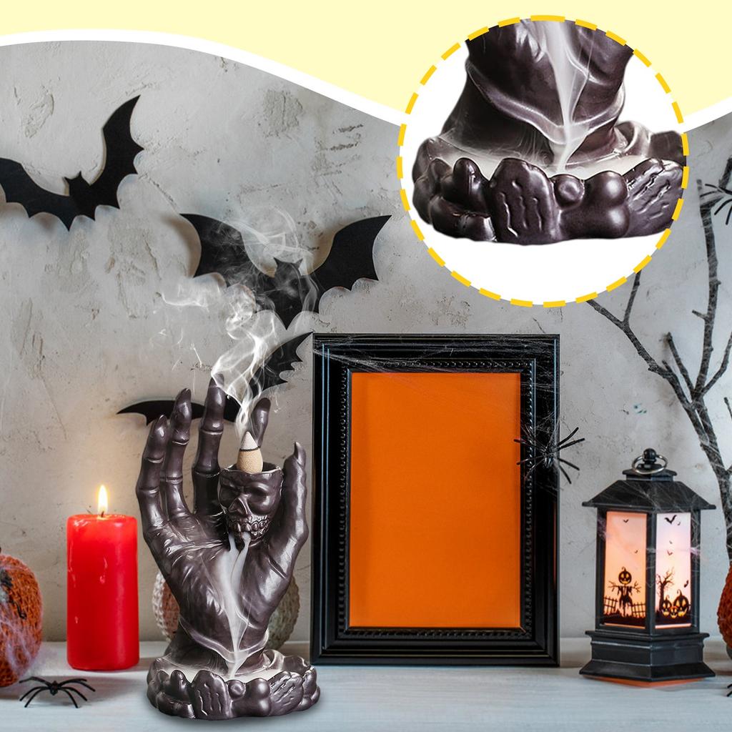 Halloween Creative European Ghosts Hand Skulls Reverse Incense Burner