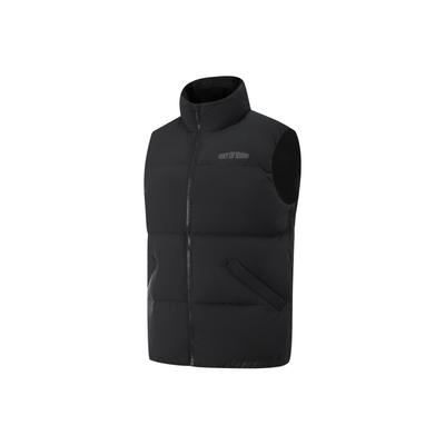 Li Ning Wade Series Windproof Water-Repellent Stand Collar Letter Down Vest Men Vest AMRV079-1