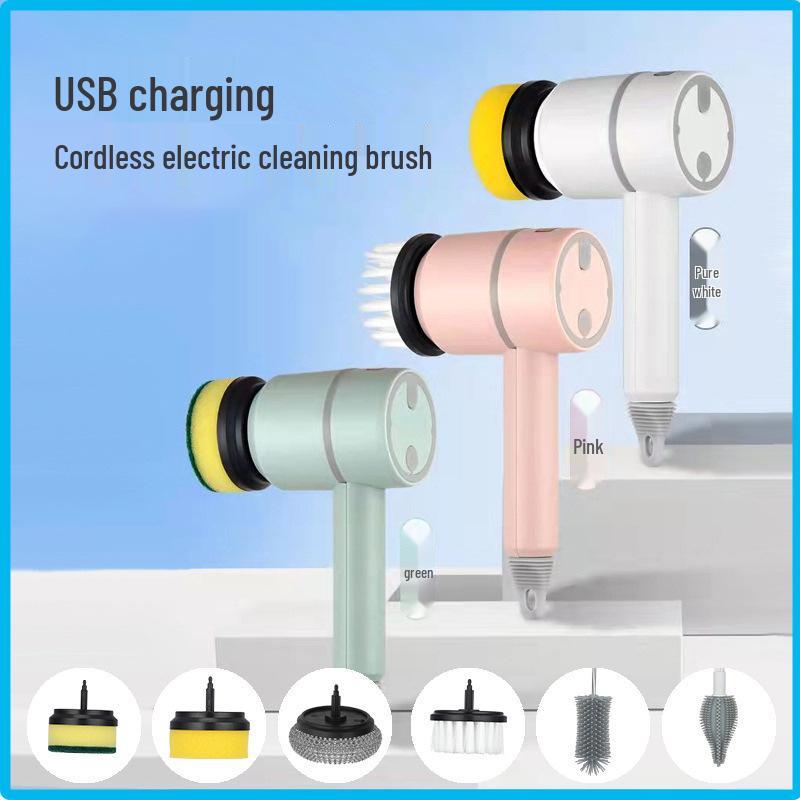 Multifunctional Handheld Electric Cleaning Brush for Kitchen, Bathroom, Bowls, and Shoes