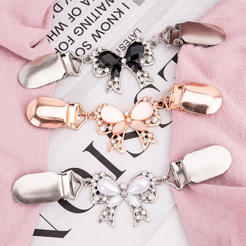 1 piece of duck down clip on vintage cardigan clothing accessories women's duck down clip on rhinestone needle gift shiny and fashionable